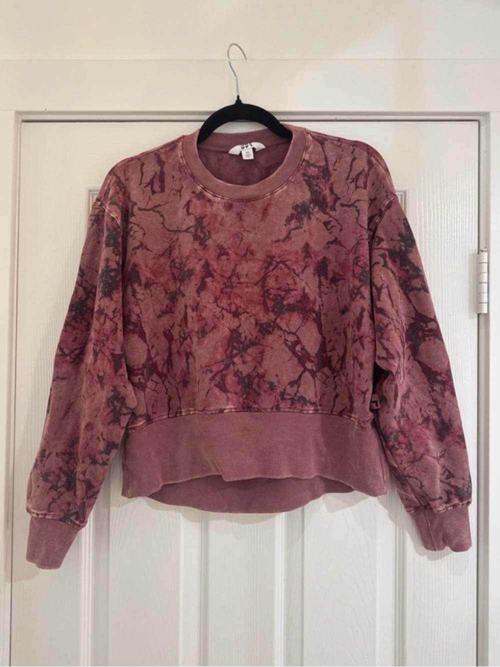 JoyLab Dusty Rose Tie-Dye Crewneck Sweatshirt